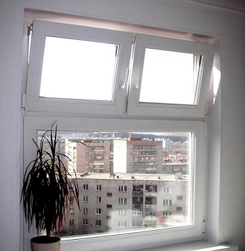 Одностворчатое окно с фрамугой